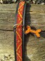 Hundehalsband Afrika, Lederhalsband Rot-Orange