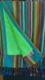 Gestreiftes Kikoytowel mit neongrünem Handtuch